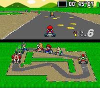 Super Mario Kart, capture d'écran